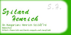 szilard henrich business card